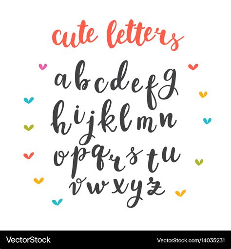 Cute Calligraphy Alphabet