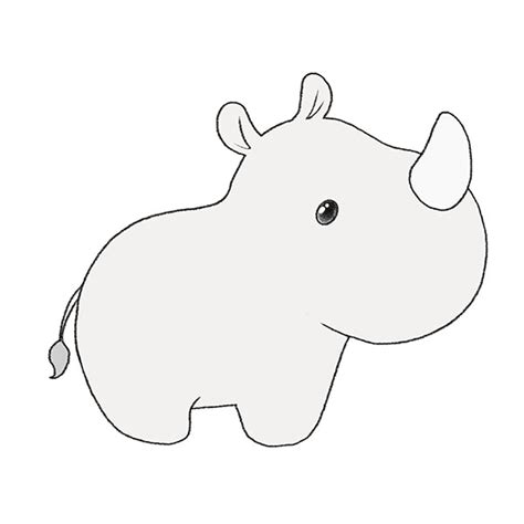 How to Draw an Easy Rhino - Easy Drawing Tutorial For Kids