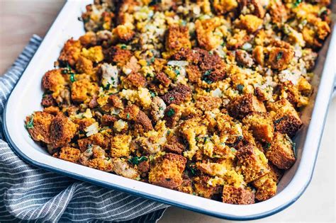 Sausage, Sage, and Cornbread Stuffing Recipe