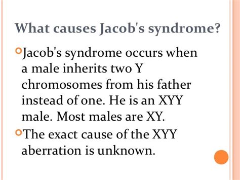 Jacob syndrome