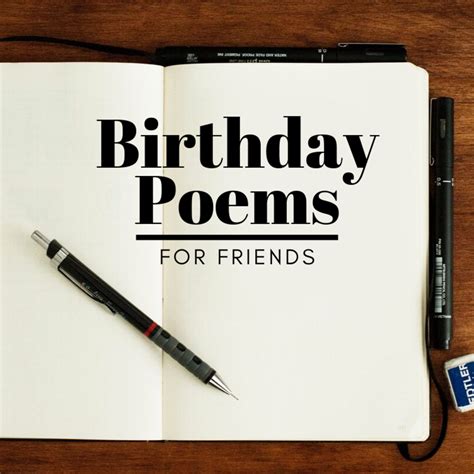 Birthday Poems for a Friend - Holidappy