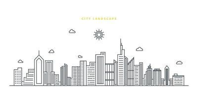 Cityscape Vector Outline