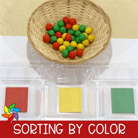 preschool sorting by color - Play to Learn Preschool