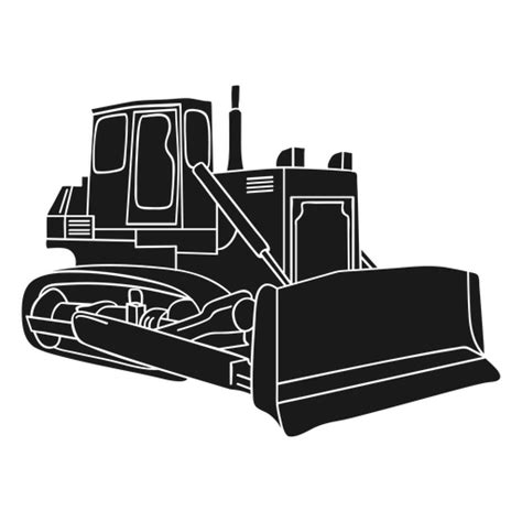 Detailed Bulldozer Silhouette PNG & SVG Design For T-Shirts