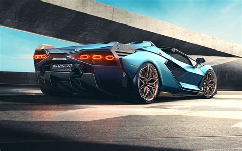 3840x2400 Lamborghini Sian Roadster 2020 Rear View 8k 4K ,HD 4k Wallpapers,Images,Backgrounds ...