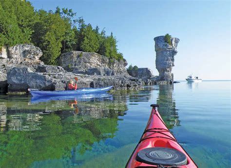 Two National Parks at the Tip of the Bruce Peninsula | National parks, Flowerpot island, Kayaking