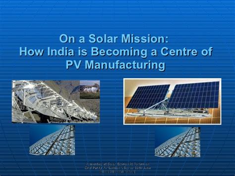 Solar Power 2020: India On A National Solar Mission