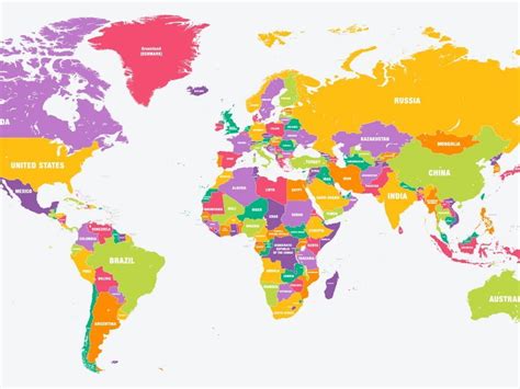 Mapa Mundial Com Continentes