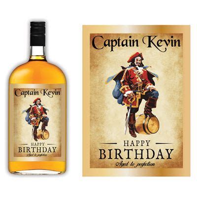 Captain Morgan Birthday Liquor Label | Liquor bottle labels, Captain morgan, Bottle label template