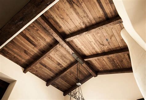 This ceiling used hand hewn Douglas fir beams with semi surfaced ...