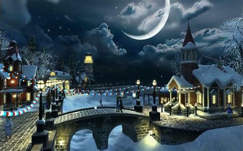 Snowy Village Wallpapers - Wallpaper Cave