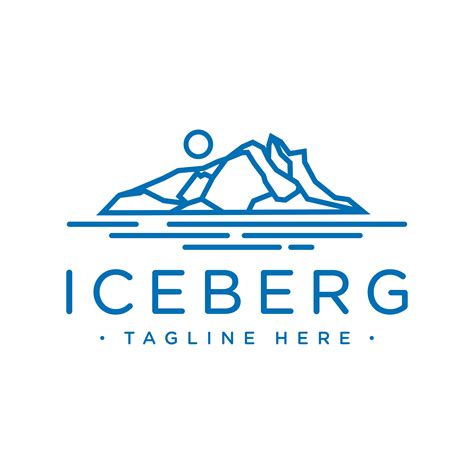 outline iceberg logo design 5032723 Vector Art at Vecteezy