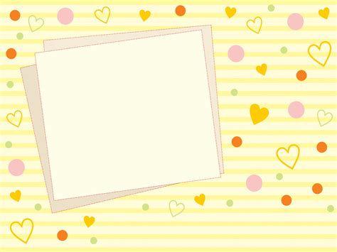 Cute Yellow Photo Backgrounds | Border & Frames, Design, Love, Yellow Templates | Free PPT Grounds