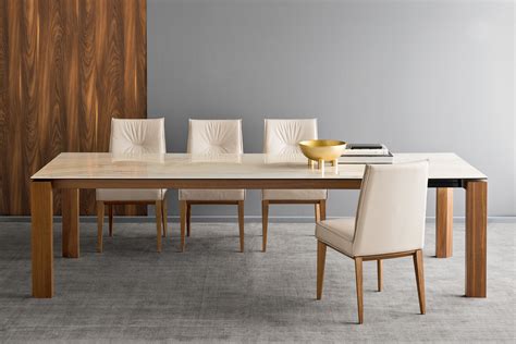 Calligaris omnia Extendable Contemporary Dining Table Large • Seats 8-10 Telescopic Extension ...