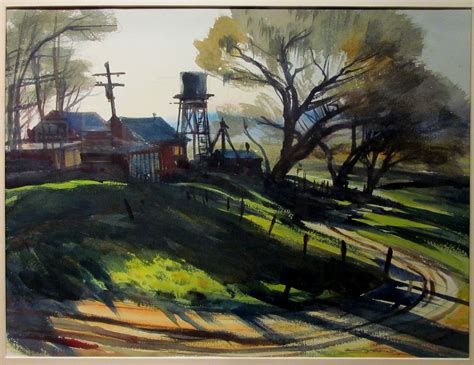 Emil Kosa, Jr Farm Shadow, c 1930. Watercolor (1903-1968) Haggin Museum ...