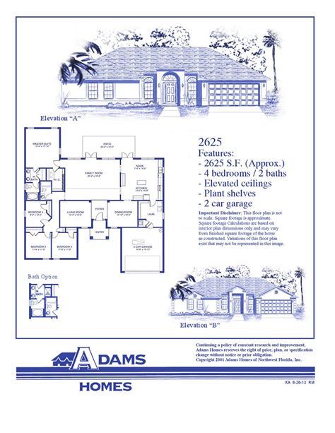 Adams homes, Floor plans, Ocala