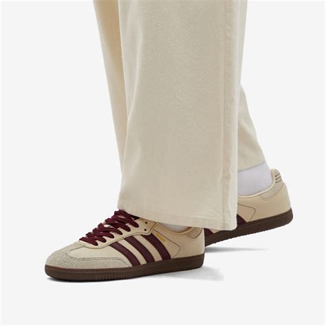 Adidas Samba OG W Wonder White, Maroon & Putty Grey | END. (US)