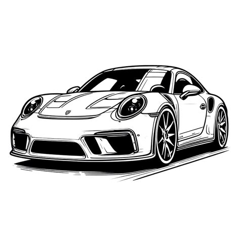 Printable Porsche Car coloring page - Download, Print or Color Online for Free