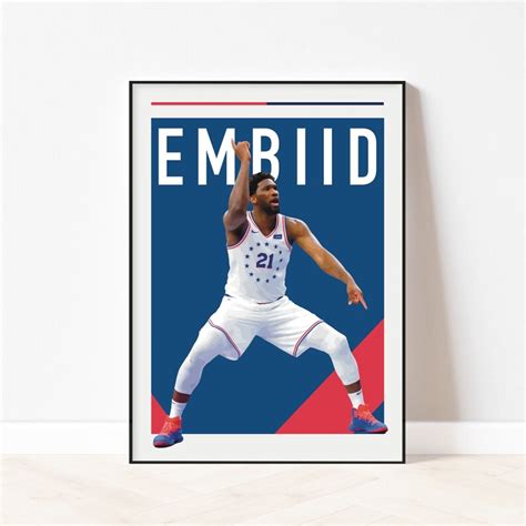 Joel Embiid Inspired Poster Philadelphia 76ers Art Print - Etsy