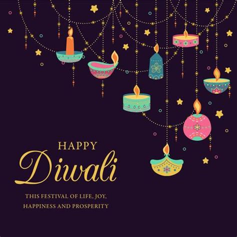 Happy diwali. Festival of light, greeting card.Diwali colorful posters with main symbols ...