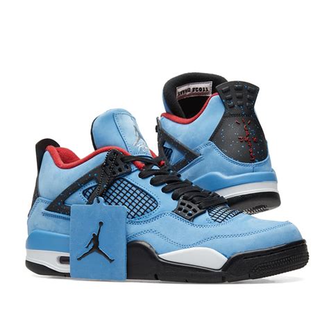 Travis Scott x Air Jordan 4 University Blue, Black & Red | END.