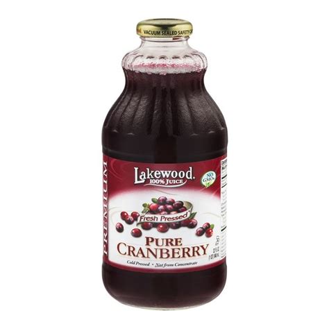 Lakewood Organic 100% Juice, Pure Cranberry, Premium, Bottle (32 oz) from Safeway - Instacart