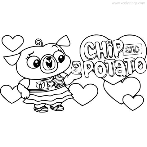 Chip and Potato Coloring Pages Dog and Mouse - XColorings.com