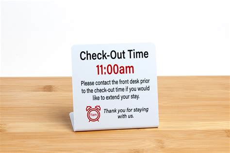 Check-Out Time Guest Room Signs | Specialty Sign Store