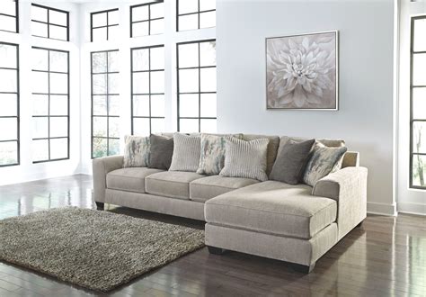 Ashley Furniture - Ardsley - Pewter - Right Arm Facing Chaise With Sofa ...