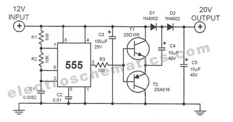 555 DC Voltage Doubler Circuit - ElectroSchematics.com