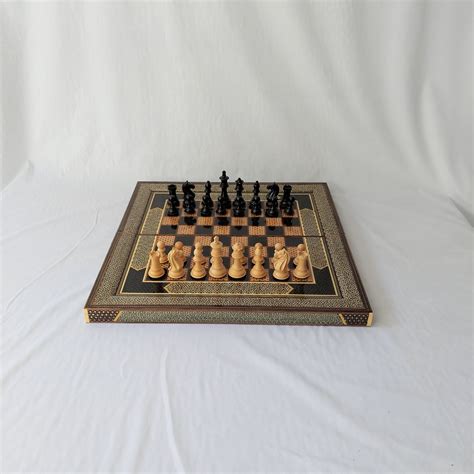 Persian Khatam Chess & Backgammon | Persian Marquetry Chess ...