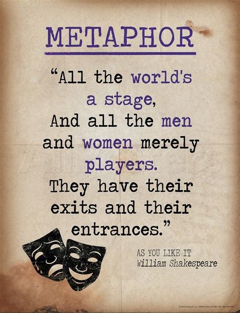 Metaphor (Quote from As You Like It by William Shakespeare) Prints by Jeanne Stevenson at ...