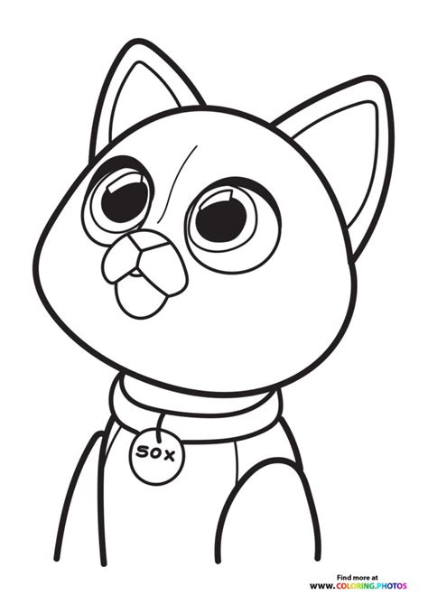 Cute robot cat Sox - Coloring Pages for kids