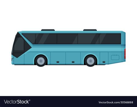 Modern passenger bus side view public Royalty Free Vector