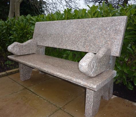 Hayworth Granite Garden Stone Bench | Stone bench, Wrought iron garden furniture, Stone garden bench