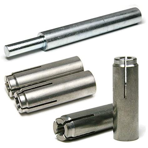 Stainless Steel Concrete & Stone Drop in Female Expansion Anchors with Setting Tool 1/4"-20 x 1 ...