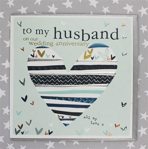 Husband Wedding Anniversary Card By Molly Mae | notonthehighstreet.com