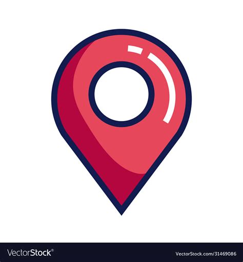 Pin map place location icon unique Royalty Free Vector Image