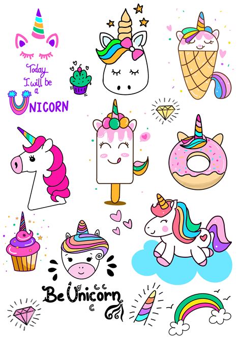 Unicorn Stickers Free Printable | Cool Digital Photography