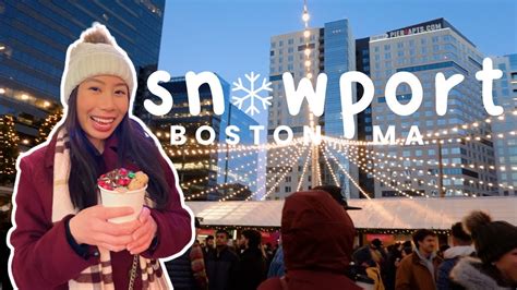 SNOWPORT BOSTON 2022 || eat & shop with us at the winter village! - YouTube