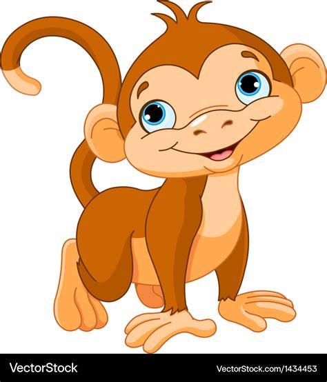 Baby monkey Royalty Free Vector Image - VectorStock