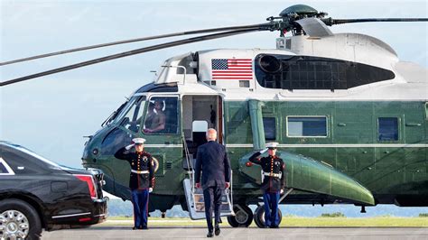 US President Rides the $217 Million Marine One Helicopter After Air ...