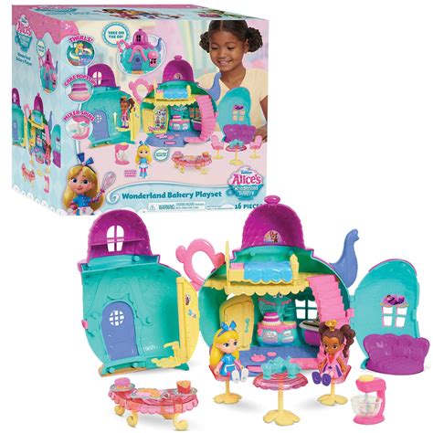 Buy Disney Junior Alice’s Wonderland Bakery Playset and Toy Figures, 15 Pieces, Officially ...