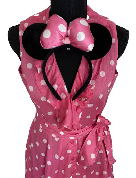 Pink Polka Dot Dress (6) & Minnie Mouse Ears - Adult… - Gem