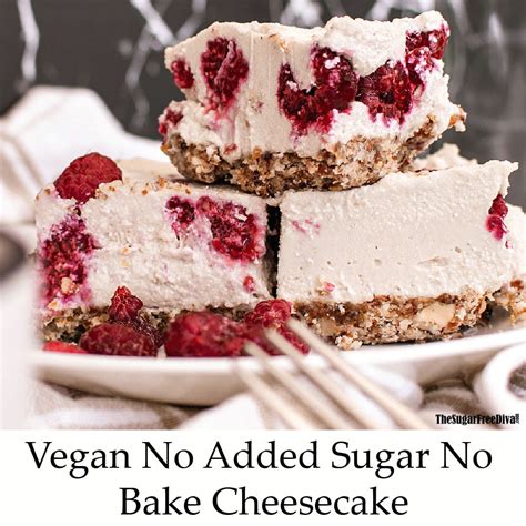 No Added Sugar Vegan No Bake Cheesecake - THE SUGAR FREE DIVA