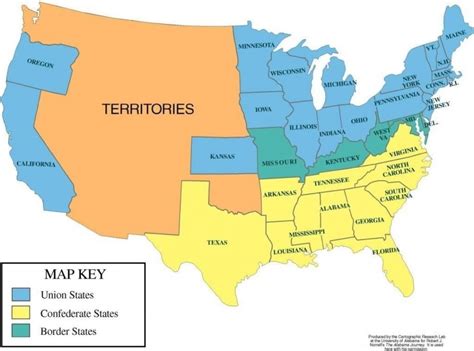 Confederate States Civil War Map 1861