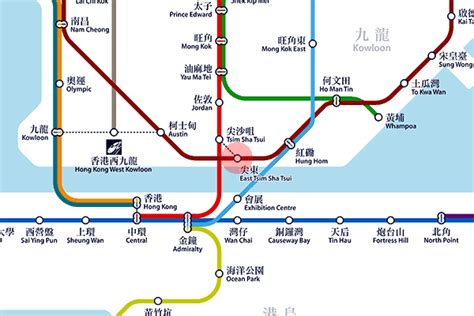 East Tsim Sha Tsui station map - Hong Kong MTR