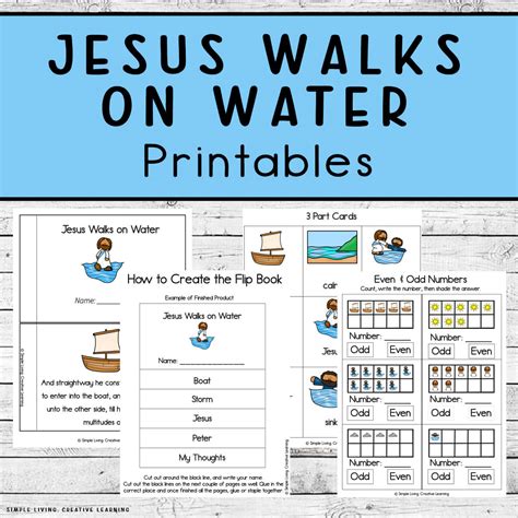 Jesus Walks on Water Printables - Simple Living. Creative Learning