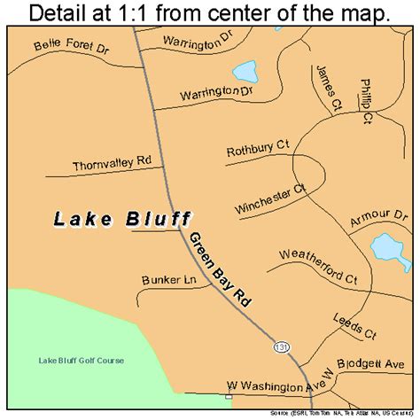 Lake Bluff Illinois Street Map 1740910