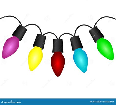 Christmas light bulbs stock illustration. Illustration of isolated - 36132250